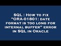 SQL : How to fix 