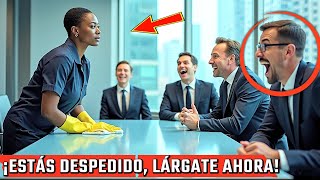 🔥 Se rieron de la señora de la limpieza… ¡Hasta que se levantó y despidió al CEO!