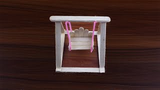 popsicle stick craft | How to Make Popsicle Stick / IceCream Stick Miniature Swing /DIY #Jhula