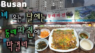 [부산 여행] 비 오는 날에는 파전에 막걸리, 이왕이면 동래파전 / Pajeon and Makgeolli on a Raniy day