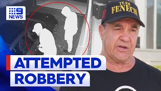 CCTV footage shows thieves target Jeff Fenech's Sydney home | 9 News Australia