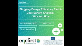 Plugging Energy Efficiency First in CBA Why and How (Enefirst Plus Webinar)