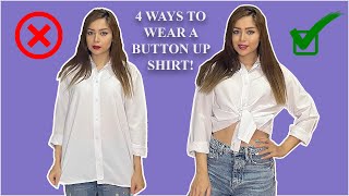 4 WAYS TO WEAR A  BUTTON UP SHIRT! | 4روش مختلف برای پوشیدن یک پیراهن