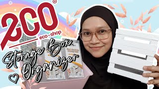 ECO SHOP HAUL Storage Box ❤ Organizer Yang Cantik & Berbaloi Untuk Dimiliki! | Harga RM2.10 Jer!!!