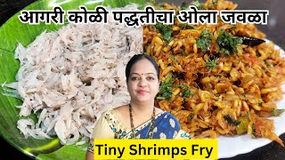 आगरी कोळी पद्धतीचा ओला जवळा तवा फ्राय | Tiny Shrimps Recipe |Olya Jawlyacha Sukka | Ola Jawla Recipe