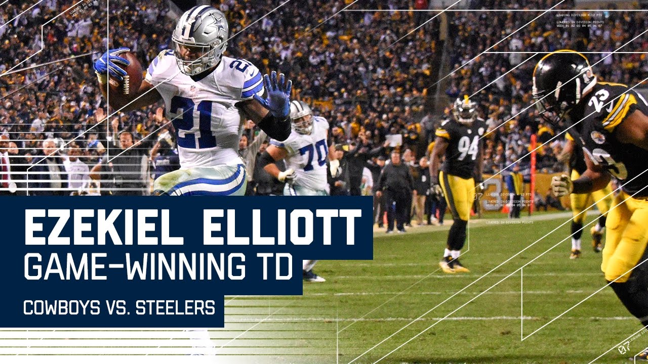 Ezekiel Elliott Wins Game With Clutch TD Run! | Cowboys Vs. Steelers ...