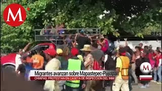 Segunda caravana llega a Pijijiapan, Chiapas