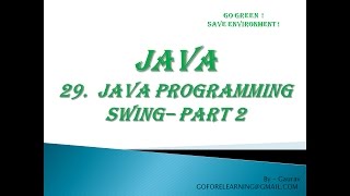 JAVA PROGRAMMING SWING – PART 2