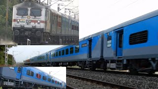 Vaigai Express with new LHB coaches speeds out of Madurai.