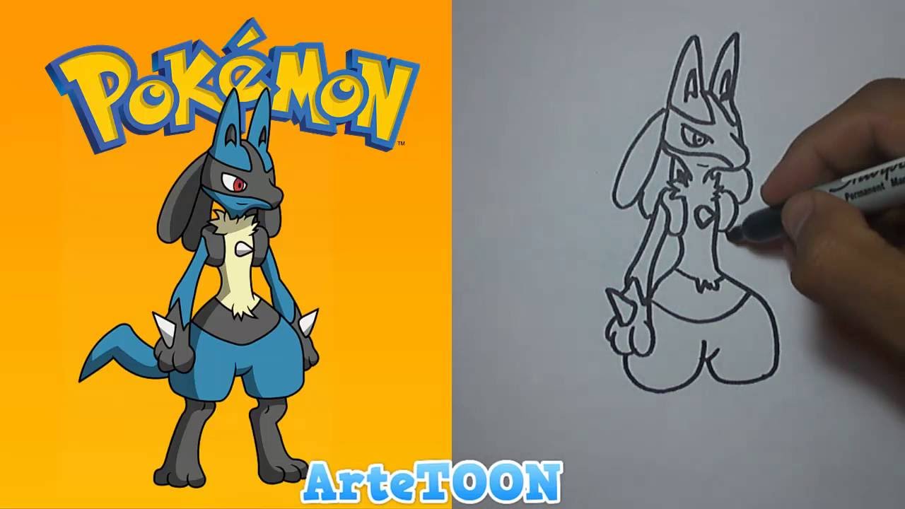 Cómo Dibujar A Lucario "Pokémon" | How To Draw Lucario - YouTube