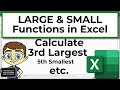 Using the Excel LARGE and SMALL Functions