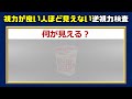 【逆視力検査】視力が良い人ほど見えない視力テスト！20問！