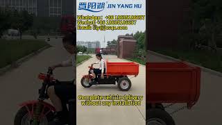 JIN YANG HU Mini Three-wheel Electric Dumper Truck Construction Tricycle Barrow Hydraulic Dump Truck