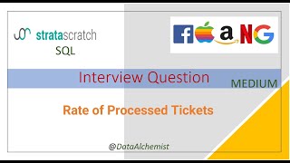Rate of Processed Tickets | Medium | StrataScratch | SQL | Solution | Interview Problem