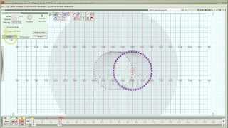 How to rotate a circle while pushing it down field.