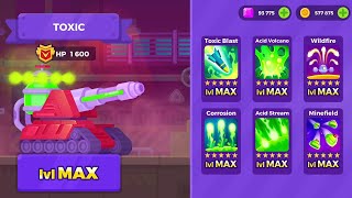 Tank Stars Gameplay | TOXIC UPGRADED TO MAX LEVEL