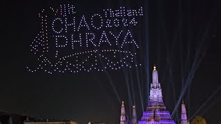 โชว์โดรน วัดอรุณ วิจิตรเจ้าพระยา2567 | Drone Vijit Chao Phraya 2024 at Wat Arun | #Bangkok #Thailand