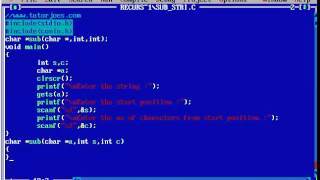 Sub String In C Programming Tamil