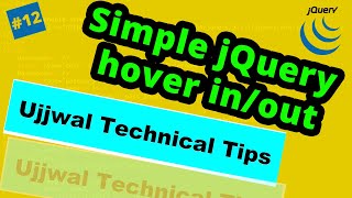 Simple Jquery Hover in/out || jQuery hover