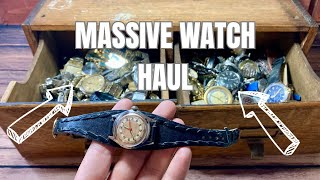 I paid $350 for a MASSIVE vintage watch collection! 20 pounds HEAVY!