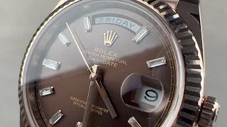 Rolex Day Date 40 Diamond Index Dial 228235 Rolex Watch Review