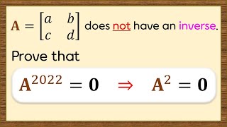 A Matrix That Does Not Have An Inverse