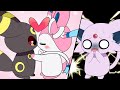 Mini-Sylveon VS Mini-Espeon!! Battle for Mini-Umbreon (First Part) | Pokémon Animation