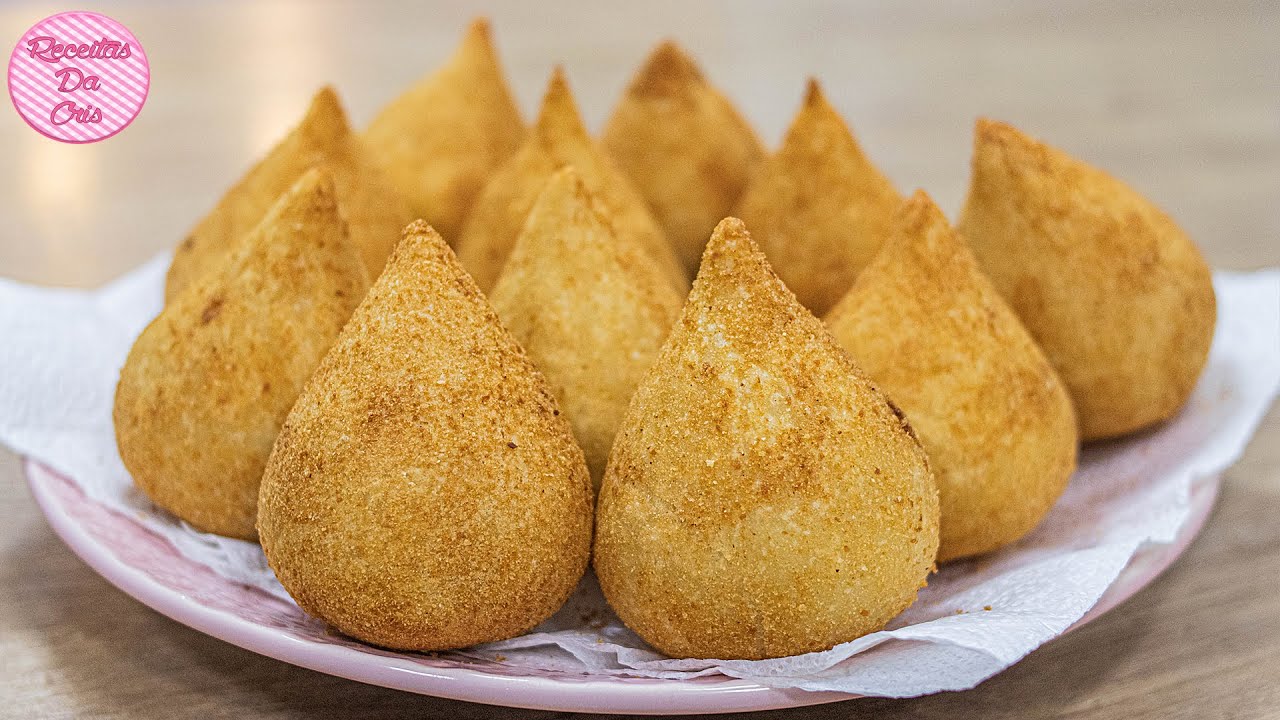 COXINHA DE FRANGO SIMPLES PARA INICIANTES | RECEITAS DA CRIS - YouTube