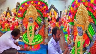 Social Navratri celebrations Kolhapur's goddess Ambabai idols get final touch