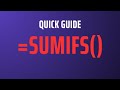 Quick Guide to SUMIFS Formula (Google Sheets)