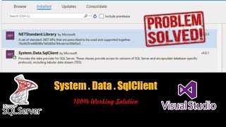 How to solve "using System.Data.SqlClient" error in visual studio||Database connection visual studio