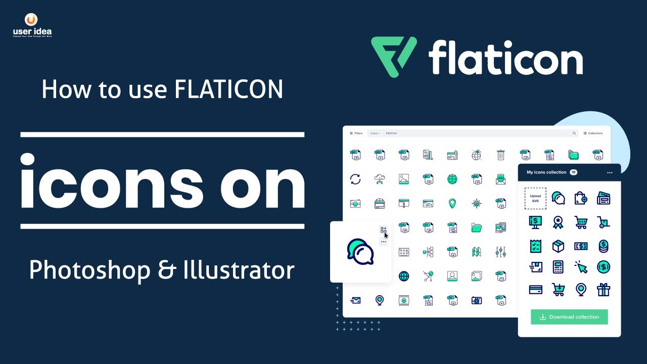 How To Use Flaticon's Free Icon On Photoshop & Illustrator L Graphic ...