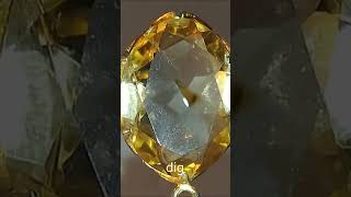 古董黄钻项坠，antique yellow diamond pendant, 5