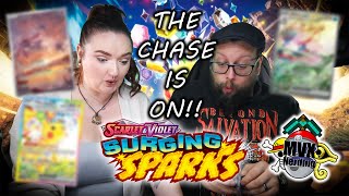 First Time Opening SURGING SPARKS - ETB's & Booster Box #pokemon