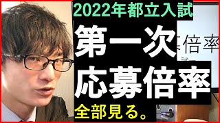 【都立高校入試】令和4年度第一次応募倍率を全学区見る。