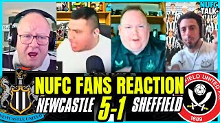 Newcastle Fans MENTAL Reaction to Newcastle 5-1 Sheffield | PREMIER LEAGUE