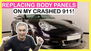 I START REPLACING THE PANELS ON MY CRASHED DAMAGED 911!