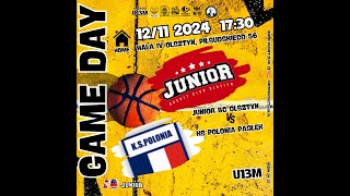 U13M | Junior BC Olsztyn vs Polonia Pasłęk 12/11 2024 druga połowa