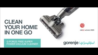 Gorenje · Cordless vacuum cleaner G·Force Free SVC252GFA Red Dot 2020 winner_short version