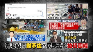 【每日必看】疫情燒不停! 香港此波致逾430萬人感染｜香港新增確診\