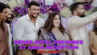 DBOSS Steals The Show With His Antics At The Abiva reception❤️ | Dashan | Abhisek Ambareesh ,Kaatera