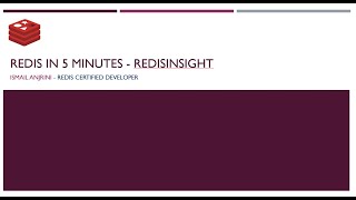 REDIS in 5 minutes - RedisInsight
