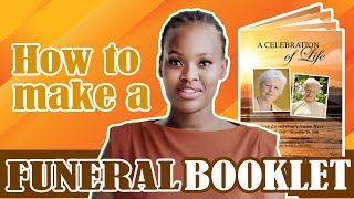 How To Make A Funeral Booklet - Funeral Booklets