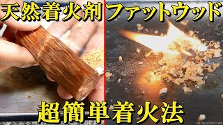 天然着火剤松脂使い方【ファットウッド】