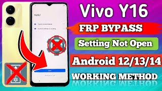 Vivo y16 FRP Bypass New Method~Activity launcher Not Warking / Settings Not Open•••