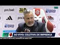 coletiva de apresentaÇÃo do juninho novo reforÇo do fla direto do ct do ninho do urubu