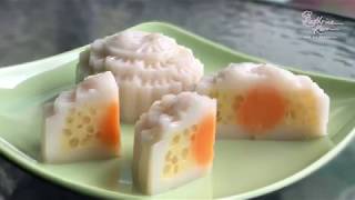 Mango Pearl Sago Jelly Mooncake 芒果西米燕菜月饼