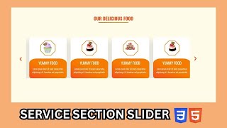 Responsive Service Section Slider With HTML , CSS & Owl Carousel | How to Use Owl Carousel