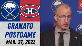Don Granato Postgame Interview vs Montreal Canadiens (3/27/2023)