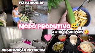 VIDA SIMPLES- FIZ PAMONHA||UMA PEQUENA ORGANIZAÇÃO DE ROTINA/ UM ALMOÇO #vlog